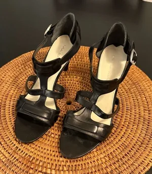 Via Spiga Black Strappy Women's Sandals‎ heels thumbnail 1