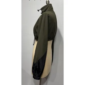 Collusion Womens Full Zip Short Cropped Jacket Sz 2 High Neck Long Sleeve Green thumbnail 2