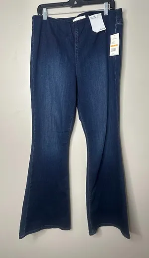 Ella Moss Pull On Flare Jeans Womens Size‎ 33 Body Sculpt Dark Wash High Rise thumbnail 1