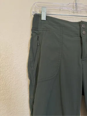 Athleta Jasper Green Hiking Stretch Trekkie Capri Pants, Sz Small thumbnail 5