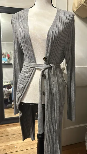 Grey long cardigan Gray Size M thumbnail 1