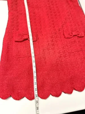 *NEW* Fate Scallop Edge Puff Sleeve Tweed Dress thumbnail 11