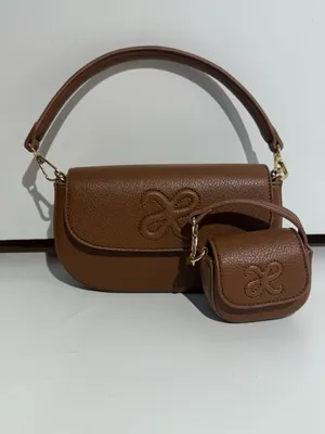 NWOT Maeve Embossed Saddle Shoulder Bag in Chestnut thumbnail 11
