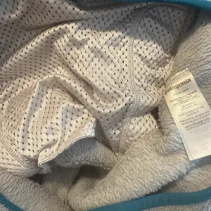 Patagonia Fleece‎ Jacket Womens Small Gray/Teal Polartec ReTool Snap-T Pullover thumbnail 6