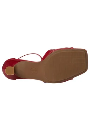 NWT Anne Klein Jessie Ankle Strap Two Piece Dress Sandals JESS04F9 Red 8.5M thumbnail 3