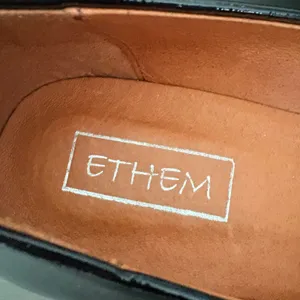 Ethem Pumps Block Heel 38 Black Patent Leather Made in Spain Mod Square Toe thumbnail 4