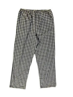 Handmade Navy Plaid Pants Women's XS/Petite Small? Elastic Waist Hand Pockets Us thumbnail 4