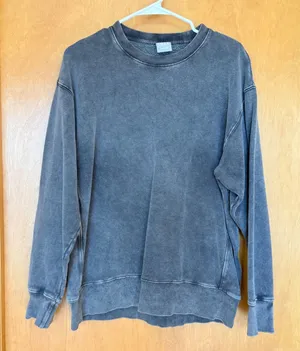 Tna Cozy Fleece Boyfriend Sweatshirt Women Small‎ Charcoal Grey Crew Neck 90868 thumbnail 1