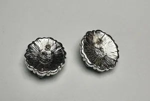 Avon Silver Tone & Blue Turquoise Color Pierced Earrings thumbnail 3