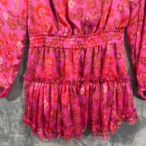 MISA Los Angeles Lorena Mini Dress Careyes Floral Print Size Medium thumbnail 9