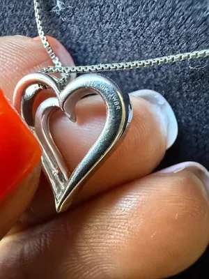 Vintage Designer JWBR Diamond Heart 10K Gold Sterling Silver Chain Necklace thumbnail 8