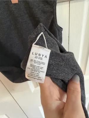 Lunya Basic Sleep Tank Charcoal Grey Size Small Gray thumbnail 3