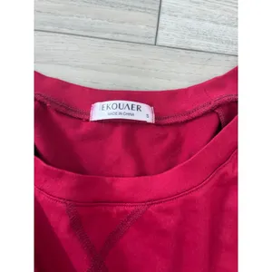 Ekouaer Womens Red Pajama Set Long Sleeve Top and Jogger Pants Size S thumbnail 4