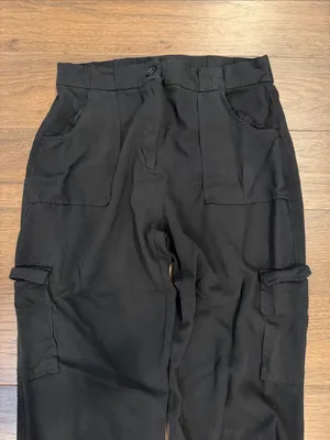Shinestar Black Cargo Jogger Pants Utility Pockets Size Medium - C61-124 thumbnail 2