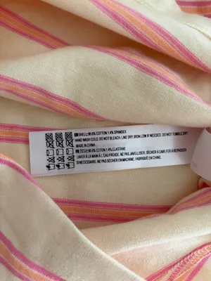 Pink Striped Cotton Shorts Size M thumbnail 3