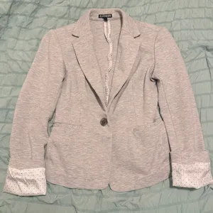 Express Light Grey Fitted Single Button Blazer Size XS - NWOT thumbnail 4
