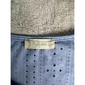Altar'd State Women's Blue Eyelet Peplum Blouse Size L Long Sleeve thumbnail 5