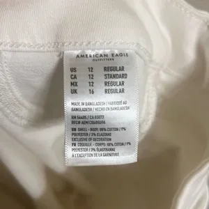 American Eagle Ne(x)t Level Curvy High-Waisted White Sz 12/31W Jeggings thumbnail 11