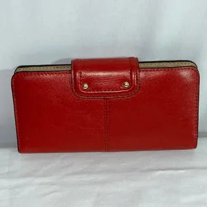 Coach vintage, leather wallet RED thumbnail 3