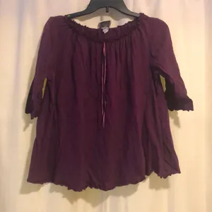 🥳Host Pick 6/18 🥳 🎉 4 for $20 New Addition Maternity Peasant Blouse Purple Size undefined thumbnail 1