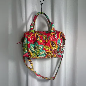 NEW Vera Bradley Hadley Rumba Quilted‎ Satchel Bag Tote Purse NWT thumbnail 5