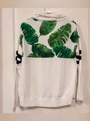 Victoria's Secret PINK White Pullover with Green and Red Accents thumbnail 6