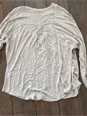 Lucky Brand Long Sleeve Button Down Boho Mauve/Tan Top size M thumbnail 5