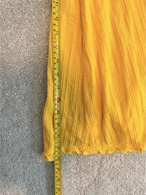 Sundance Womens XS Yellow Cotton Gauze Cross-Back Maxi Dress thumbnail 8