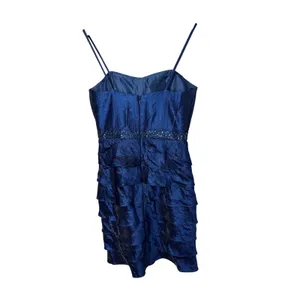 Jessica Howard Royal Blue Beaded Tiered‎ Ruffle Dress and Bolero Jacket Set 6 thumbnail 7