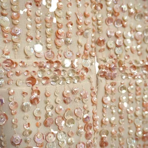 Mac Duggal Pink Nude Sequin V-Neck Long‎ Sleeve Midi Dress Size 10 NWT Formal thumbnail 14