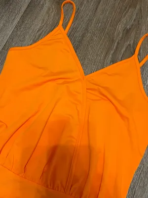 SheIn Orange Cinched Boutique Tank Top thumbnail 2