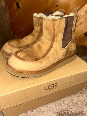 UGG mini bloke mid rise boots in chestnut tan thumbnail 3
