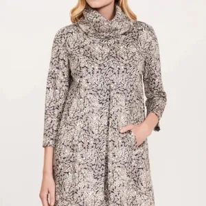 Tyler Boe Kim Faux Suede Dress Multi Animal Print Midi Pockets Casual, Size‎ S thumbnail 13