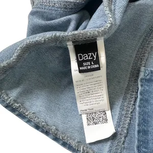 Shein Dazy Women Blue Denim Halter Top Button Front Backless Vest Size L | 0351 thumbnail 5