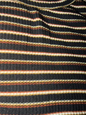 Staccato Striped Ribbed Sleeveless Tank in Brown and Cream thumbnail 4