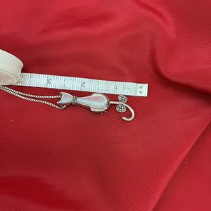 Silver 925 Cat‎ Pendant Marcasites Teardrop Mother of Pearl Body Moving Tail thumbnail 5