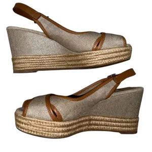 Tory Burch Majorca Platform Slingback Wedge Sandals - Size 39 thumbnail 4