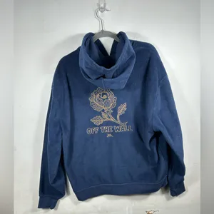 Vans Lizzie Armanto Navy Fleece‎ Hoodie Womens Medium Rose Off The Wall Skate thumbnail 4