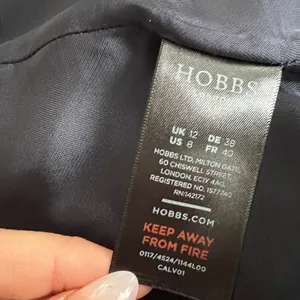 Hobbs London Navy Tweed Boucle Collarless Cropped Jacket Blazer US 8 thumbnail 7