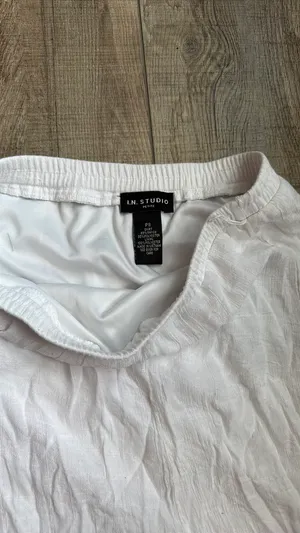 White flowy maxi skirt thumbnail 2