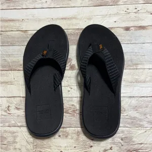Teva Voya Flip Flop Sandals Black Women's Size 5 Cushion Comfort Thongs NWOT thumbnail 4
