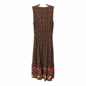 Amazon Bohemian V-Neck Printed Gathered Waist Midi Dress thumbnail 7