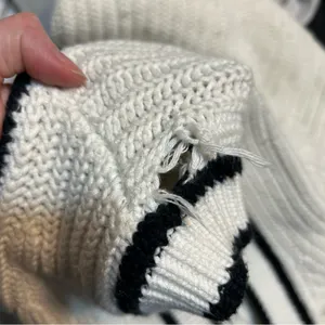 Abercrombie & Fitch Knit Sweater Vest Rugby Preppy Varsity Academia FLAW Large thumbnail 7