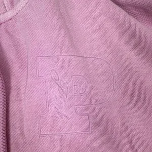 Pink Victoria's Secret Zip Up Hoodie XL‎ Purple Embossed Logo Fleece Sweatshirt thumbnail 4