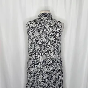NEW!! Anthropologie MAEVE Marya Tiered Maxi Dress Black Botanical Print Small thumbnail 9