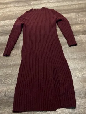 Aerie Maroon Sweater Dress thumbnail 2