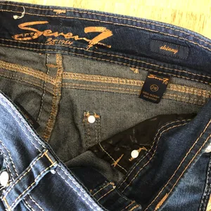 SEVEN 7 Low Rise Medium Wash Distressed Blue Denim Skinny Jeans Women's Size 28 thumbnail 3