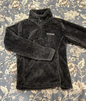 Columbia Black Plush Quarter-Zip Fleece Pullover thumbnail 1