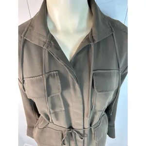 Aritzia Babaton Howitt Utility Relaxed Fit Button Up Dress in Olive Green. XXS thumbnail 4