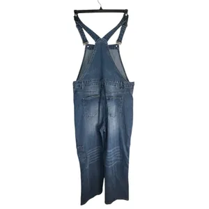 Flamingals Womens Denim Overalls XL Medium Wash Straight Leg Carpenter 80498 NEW thumbnail 12